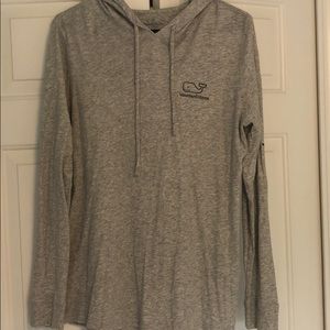 Vineyard Vines Whale Slub Hoodie Grey